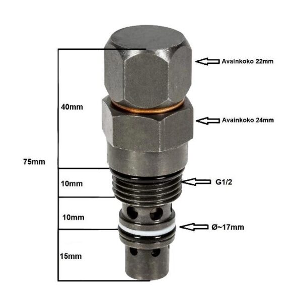 NV452 Shokkiventtiili 150-200 bar